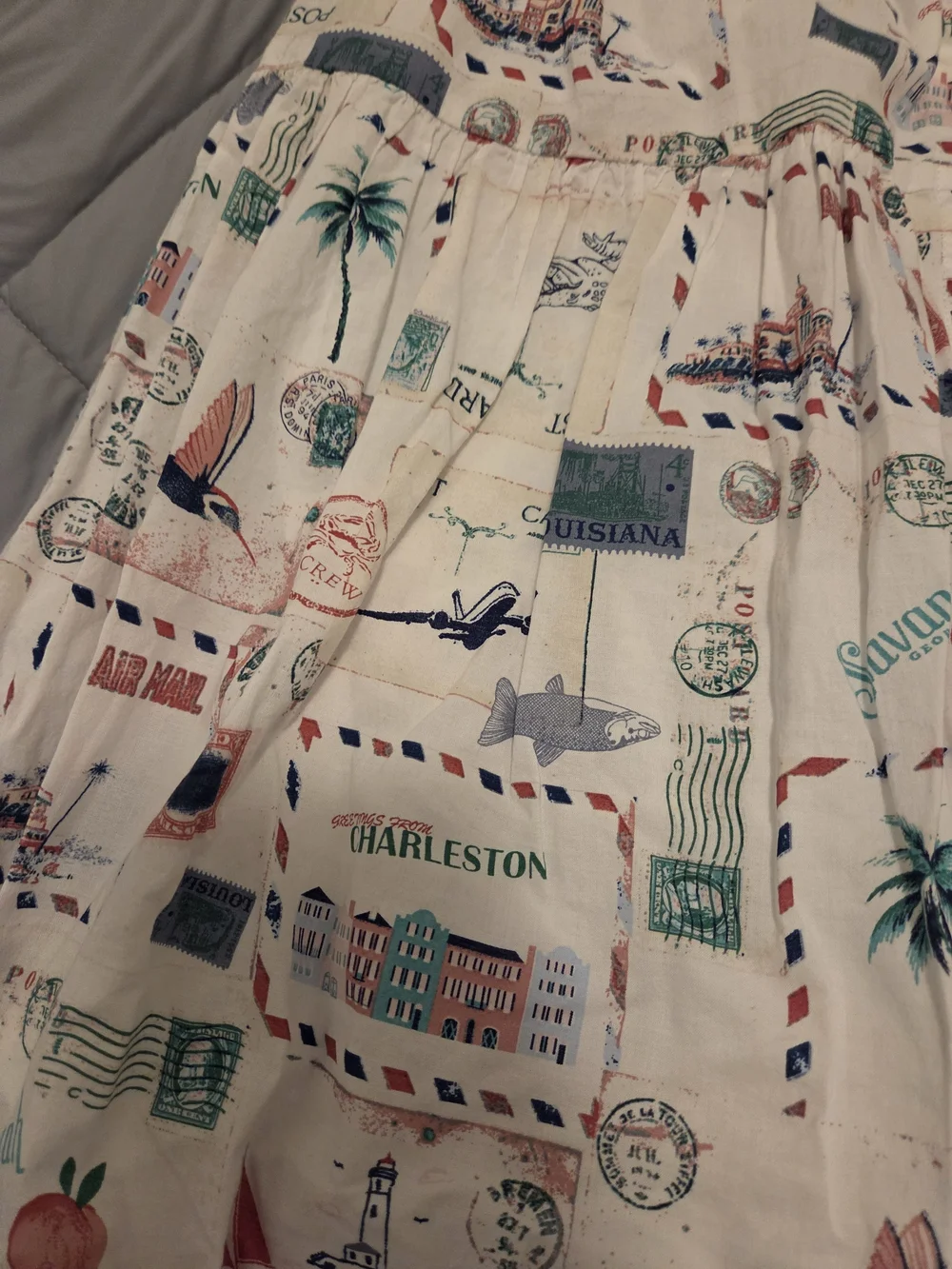 J. Crew White Sleeveless Travel-Print Maxi Dress with Tie Waist